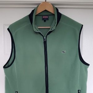 Vineyard Vines Mint Green Fleece Vest - Size Large